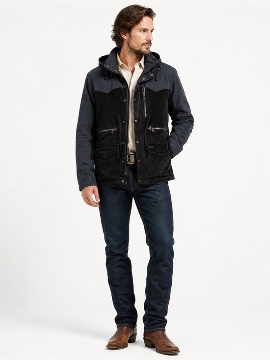 Levi's Other - Levi's Men's M Black Corduroy Hooded Utility Field Jacket Workwear Rugged